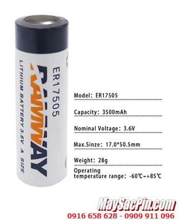 Ramway ER17505, Pin nuôi nguồn PLC Ramway ER17505 lithium 3.6v 3500mAh chính hãng